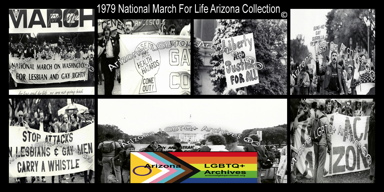 Arizona LGBTQ+ Archives 1979 March On Washington Arizona Delegation Trademarked Copyrighted Tradenamed Protected Photo Exhibit 